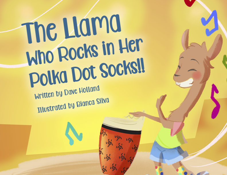Cover of the book The Llama Who Rocks in her Polka Dot Socks.